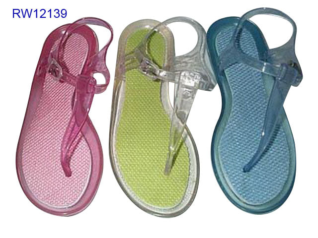 Women's Summer Jelly Flip Flops with Heel Strap Wholesale