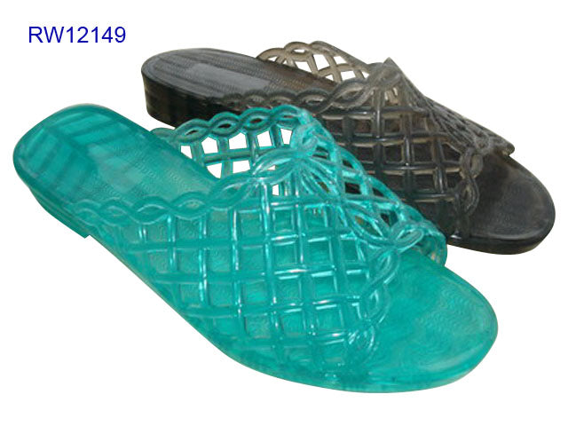 Wholesale Women's Hollow Lattice Jelly Slide Sandals