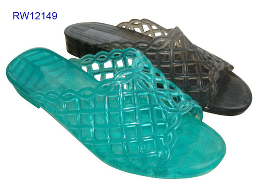 Wholesale Women's Hollow Lattice Jelly Slide Sandals