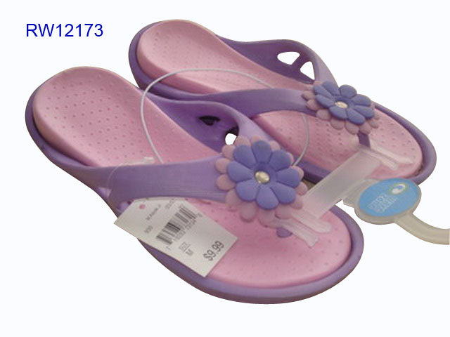 Wholesale Customizable Flower Decorated Flip Flops