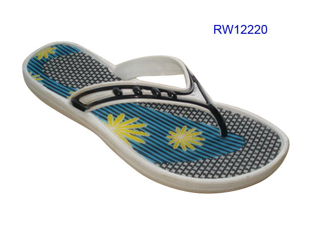Floral Print Women's Flip Flops