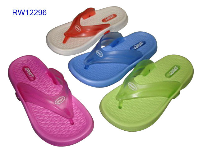 Multi-Color SPORTS Logo Casual Thong Sandals