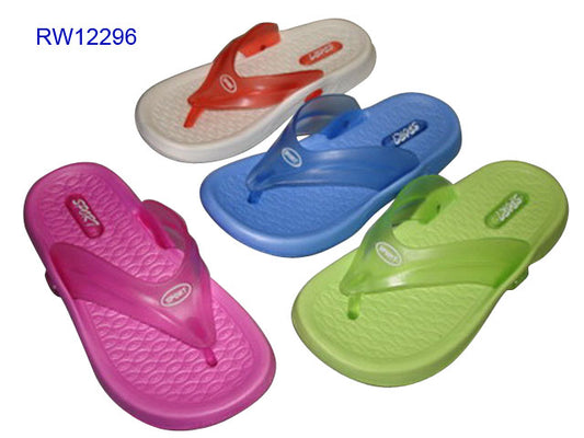 Multi-Color SPORTS Logo Casual Thong Sandals