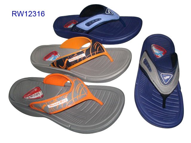 Color Block Strap Casual Thong Sandals
