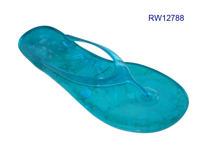 Turquoise Clear Jelly Flip Flops - Beach & Poolside Ready