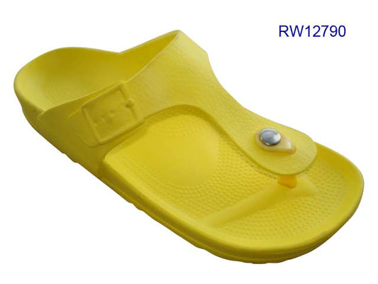 Yellow Adjustable Strap EVA Flip Flops