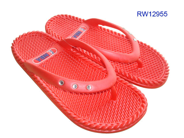 Red NBA Logo Flip Flops - Sporty Summer Casual Footwear