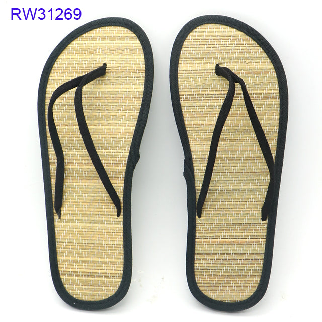 Natural Straw Flip Flops OEM Available
