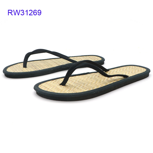 Natural Straw Flip Flops OEM Available