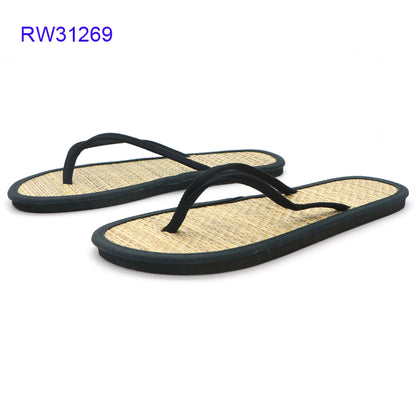 Natural Straw Flip Flops OEM Available
