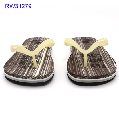 Wood Grain Printed EVA Flip Flops Custom OEM Available