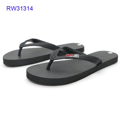 Customizable Black Rubber Flip Flops