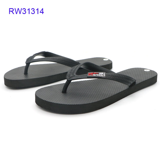 Customizable Black Rubber Flip Flops